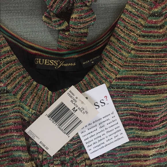 NWT Guess gold/rainbow cocktail dress - Picture 3 of 8